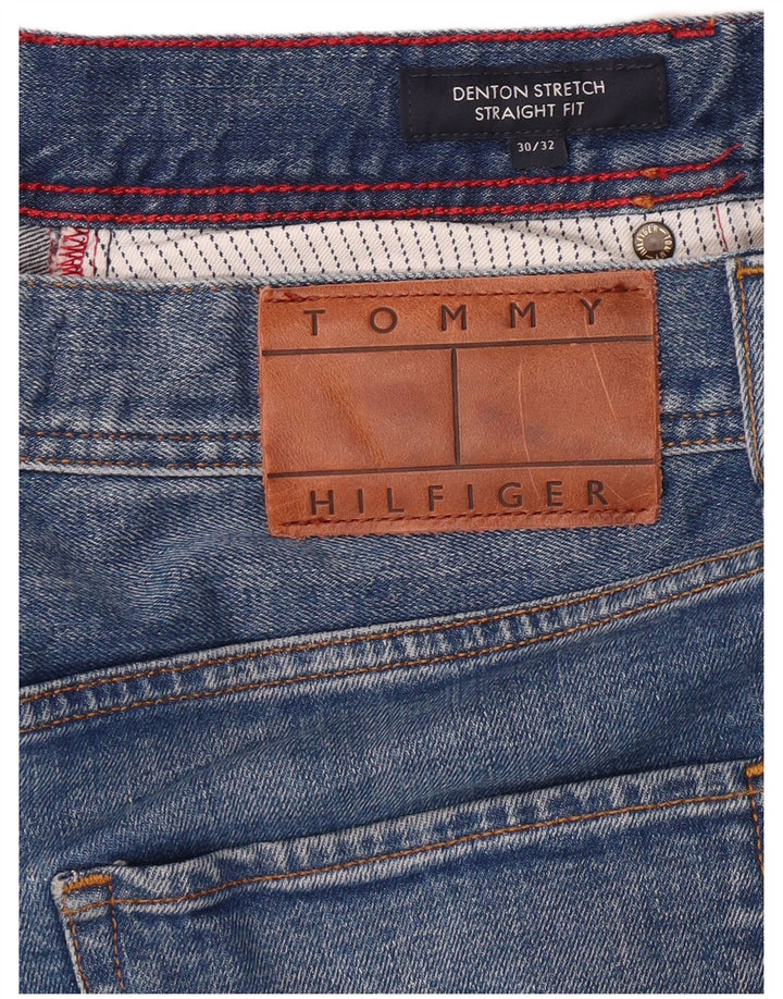TOMMY HILFIGER Mens Denton Straight Jeans W30 L32  Blue Cotton