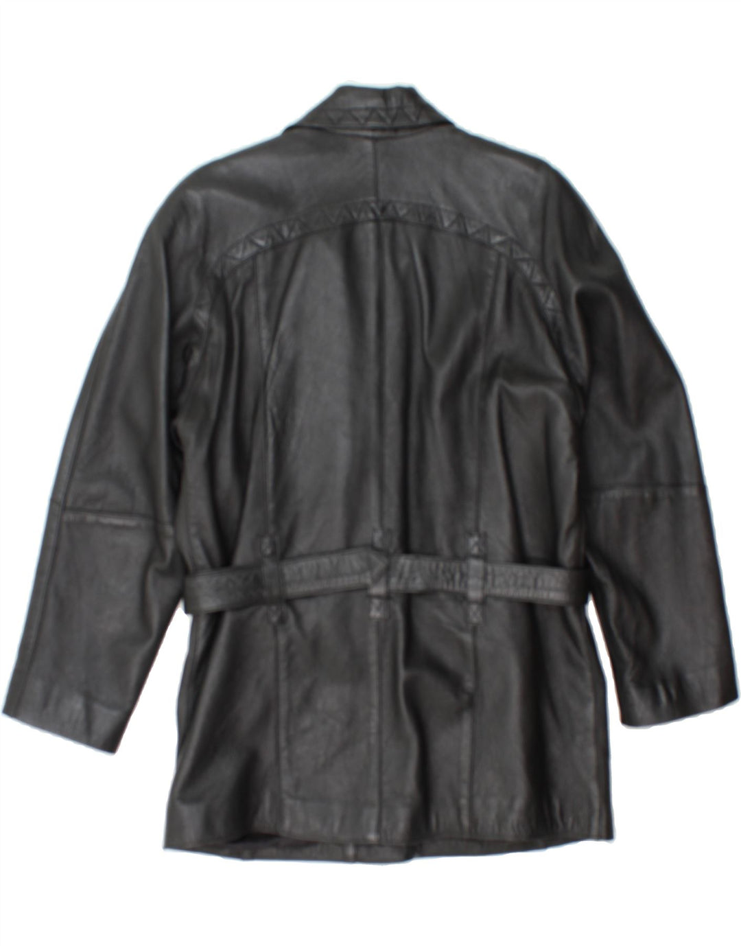 VINTAGE Womens Leather Jacket EU 38 Medium Black Leather Vintage Vintage and Second-Hand Vintage from Messina Hembry 