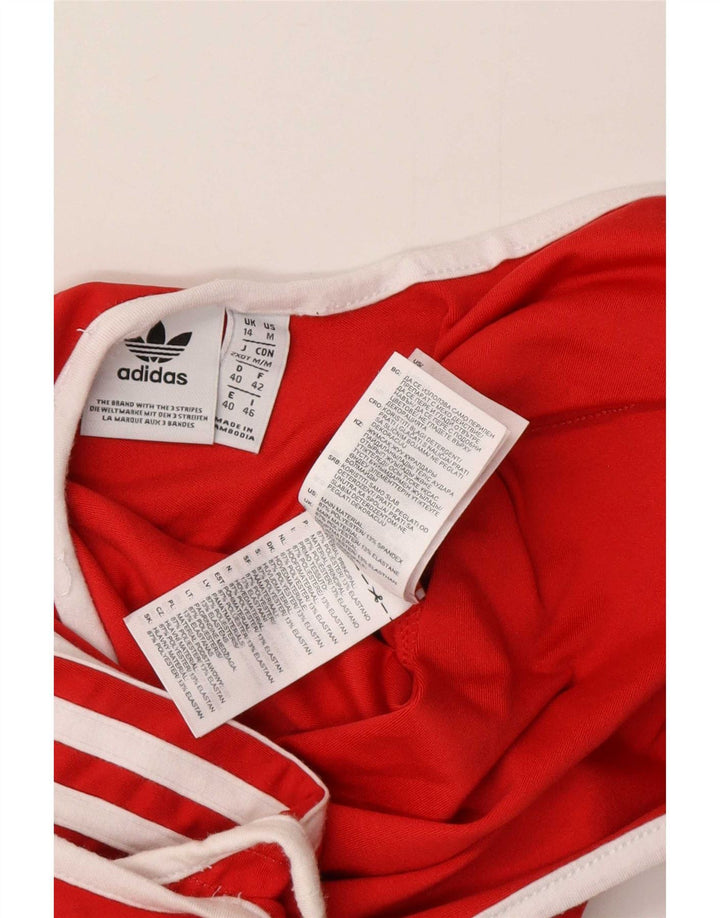 Adidas Womens Swimwear UK 14 Medium Red Polyester Sports