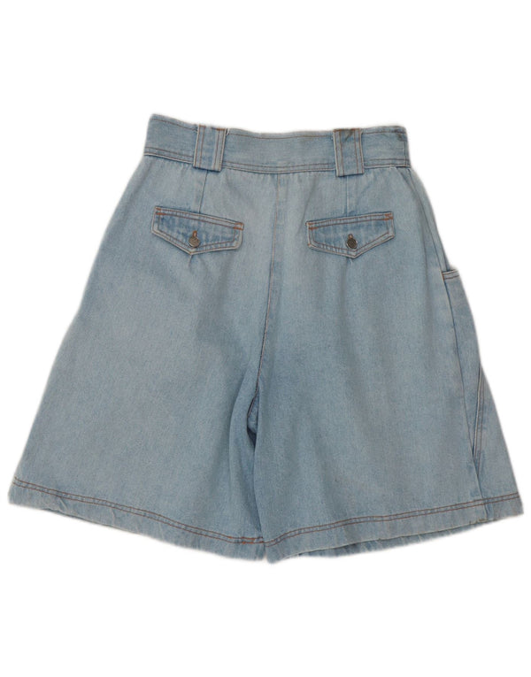 Vintage Womens High Waist Denim Shorts W28 Medium Blue