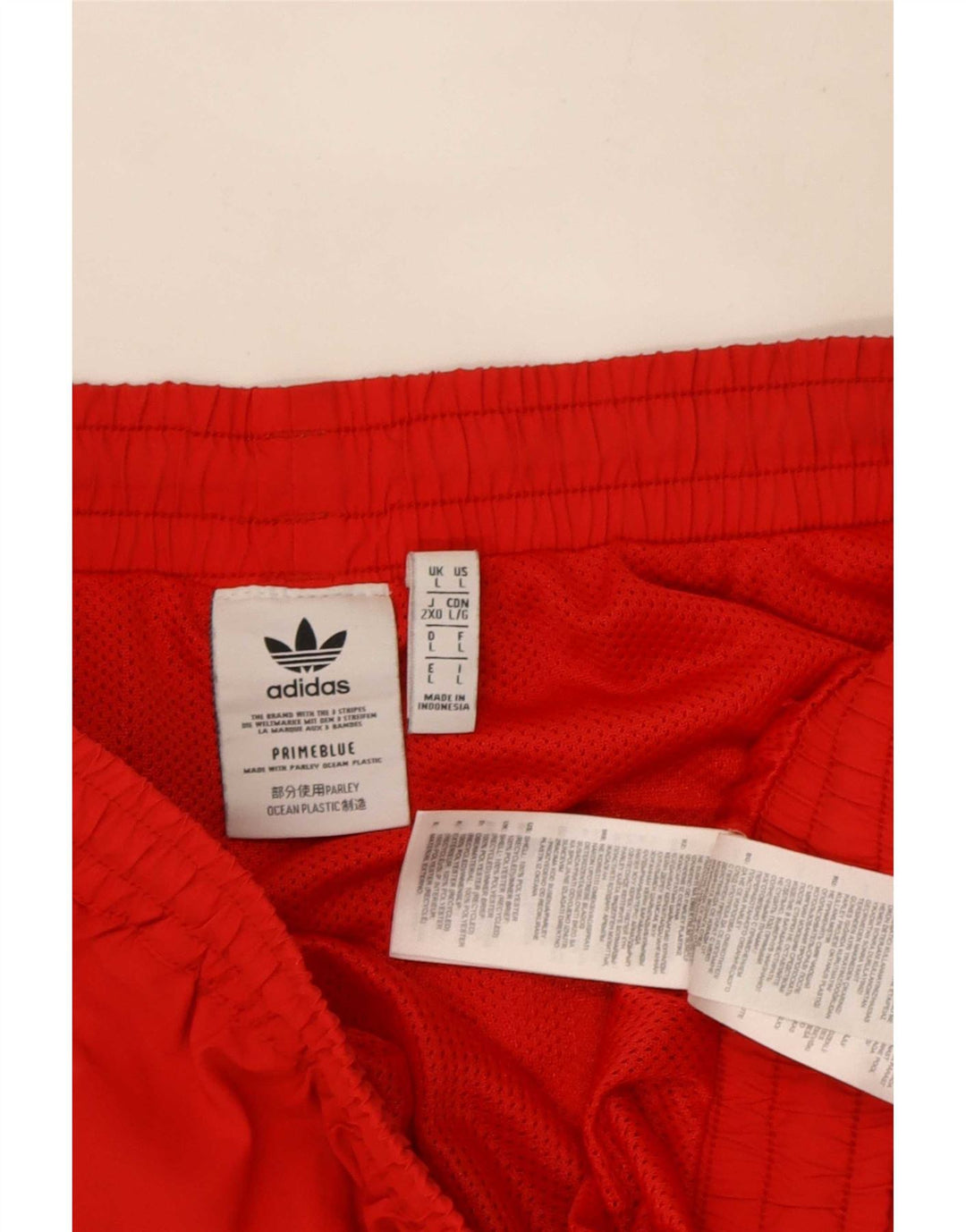 Adidas Mens Prime Blue Graphic Graphic Sport Shorts Large  Red Polyester