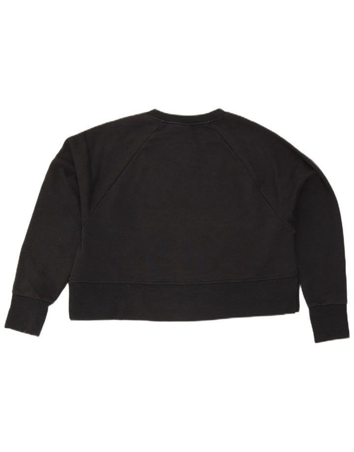Nike Womens Oversized Crop Graphic Sweatshirt Jumper UK 10 Small Black