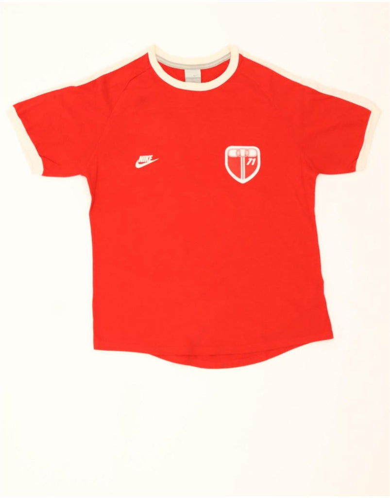 NIKE Mens Graphic T-Shirt Top UK 39/41 Medium Red Cotton Vintage Nike and Second-Hand Nike from Messina Hembry 