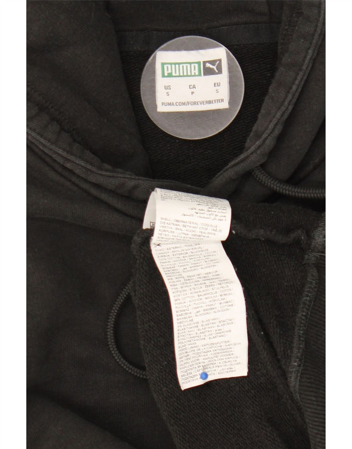 Puma Mens Hoodie Jumper Small Black Cotton