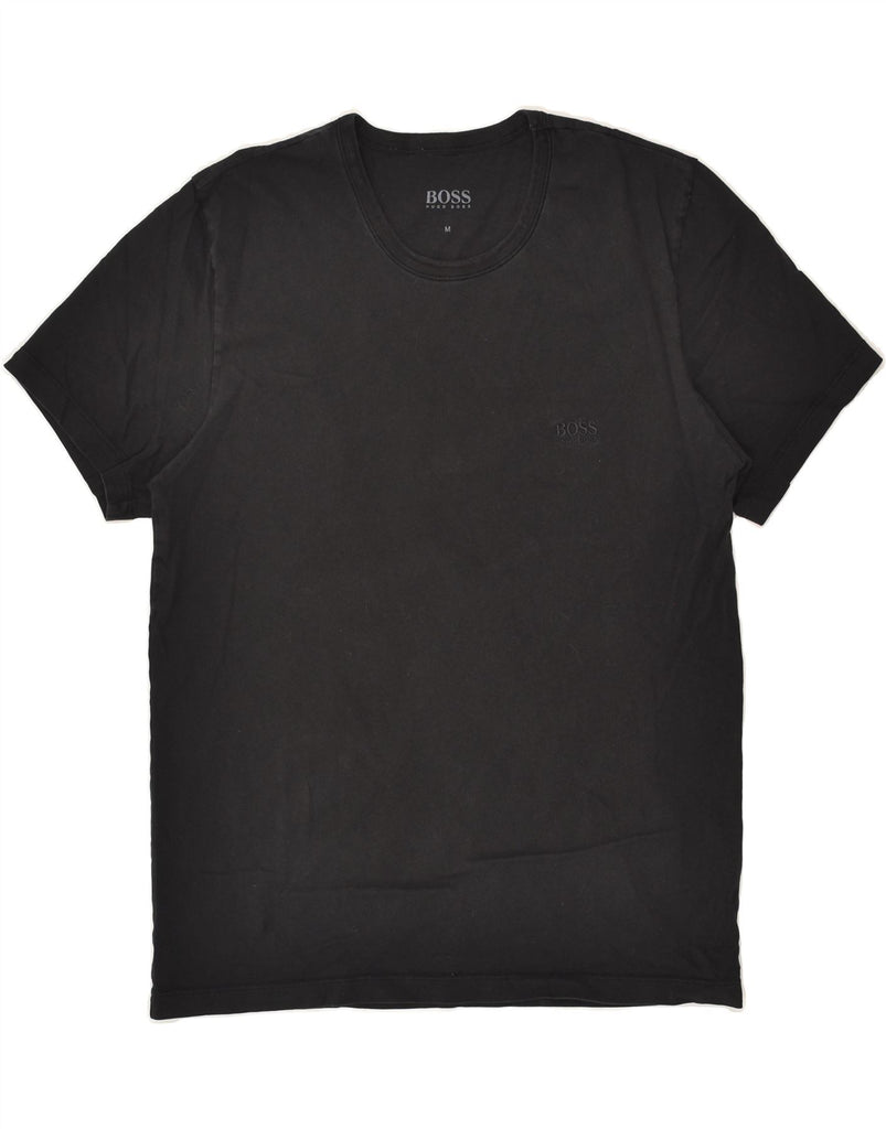 HUGO BOSS Womens T-Shirt Top UK 12 Medium Black Cotton | Vintage Hugo Boss | Thrift | Second-Hand Hugo Boss | Used Clothing | Messina Hembry 