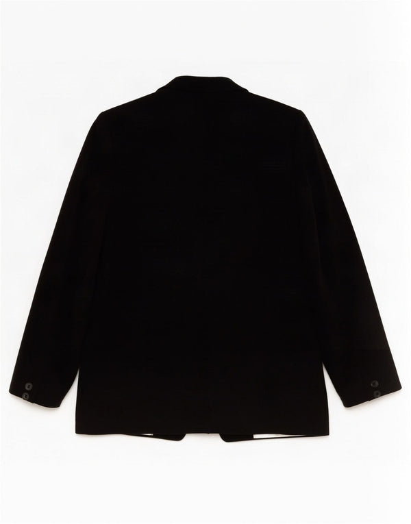 Marks & Spencer Womens 1 Button Blazer Jacket UK 10 Small Black Polyester