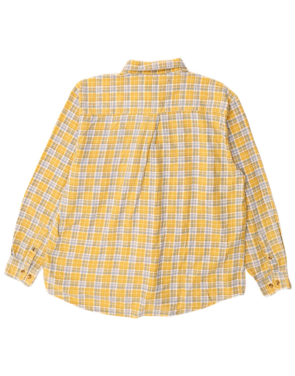 Stanley Mens Flannel Shirt 2XL Yellow Check Cotton