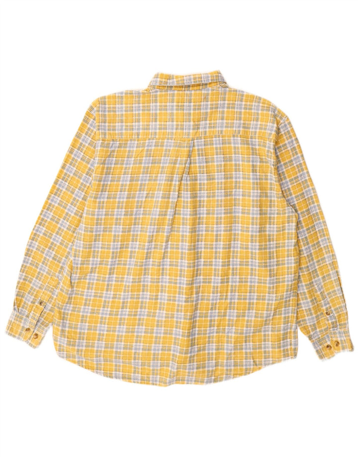 Stanley Mens Flannel Shirt 2XL Yellow Check Cotton
