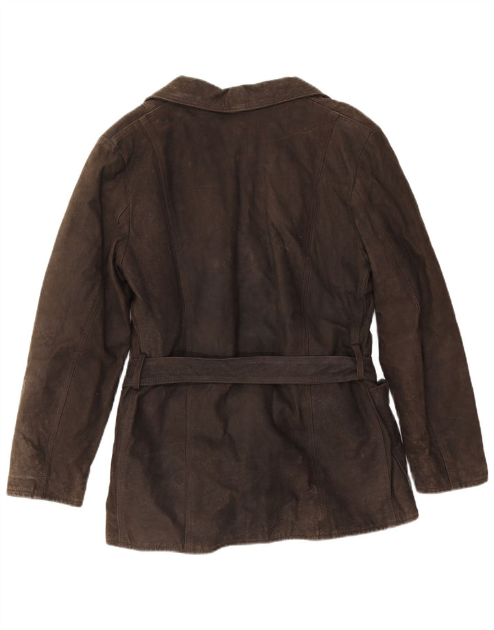 Vintage Womens Leather Jacket UK 14 Medium Brown