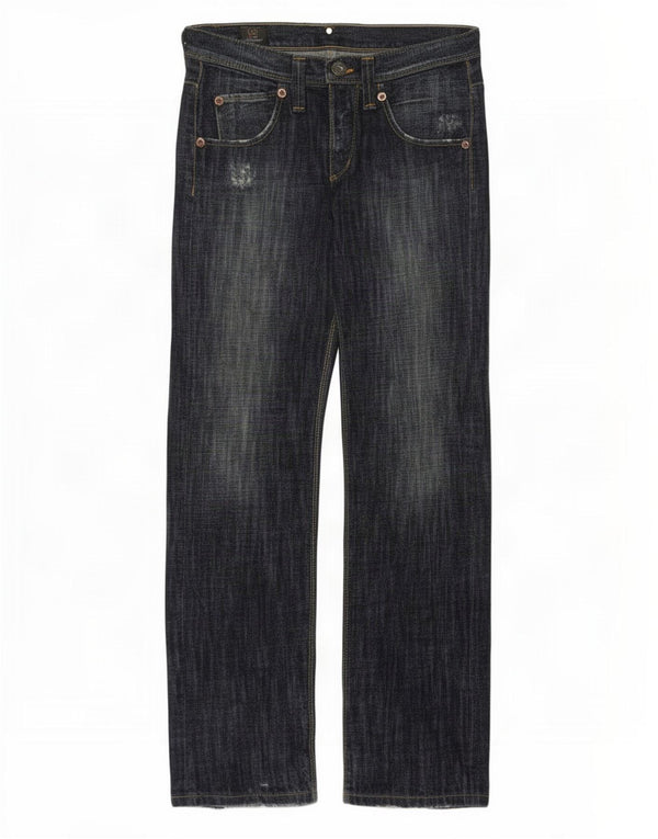 Lee Mens Ripley Straight Jeans W30 L34 Navy Blue Cotton
