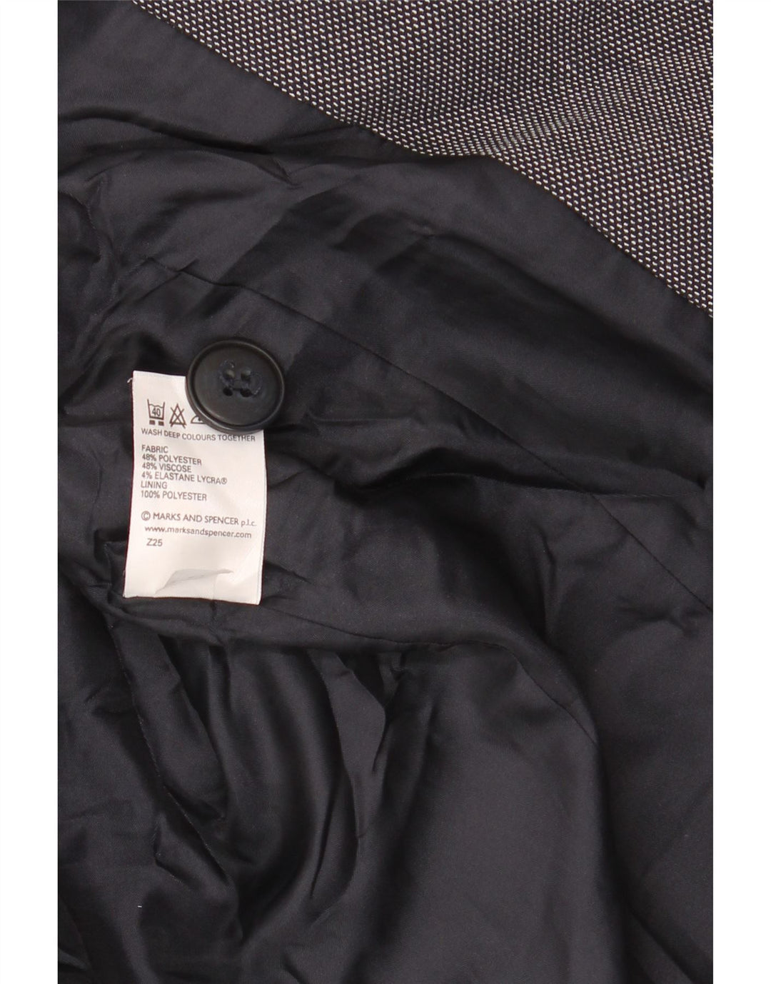 Marks & Spencer Womens Standard Blazer Jacket UK 16 Large Navy Blue
