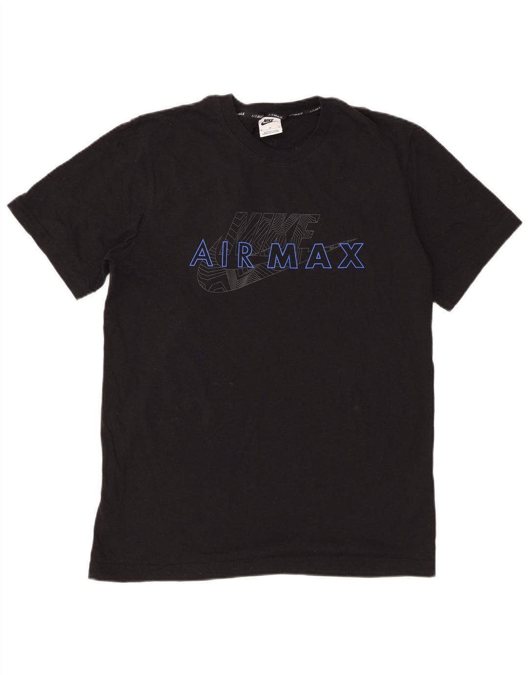 Nike Mens Graphic T-Shirt Top Medium Black Cotton