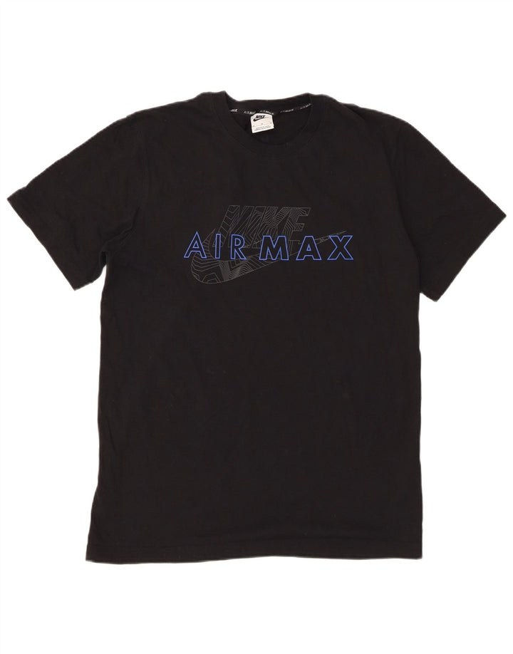 Nike Mens Graphic T-Shirt Top Medium Black Cotton