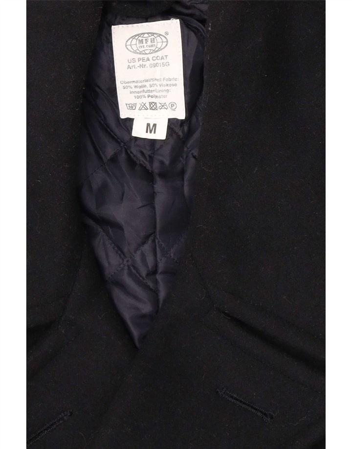 MFH Mens Pea Coat UK 38 Medium Navy Blue Wool