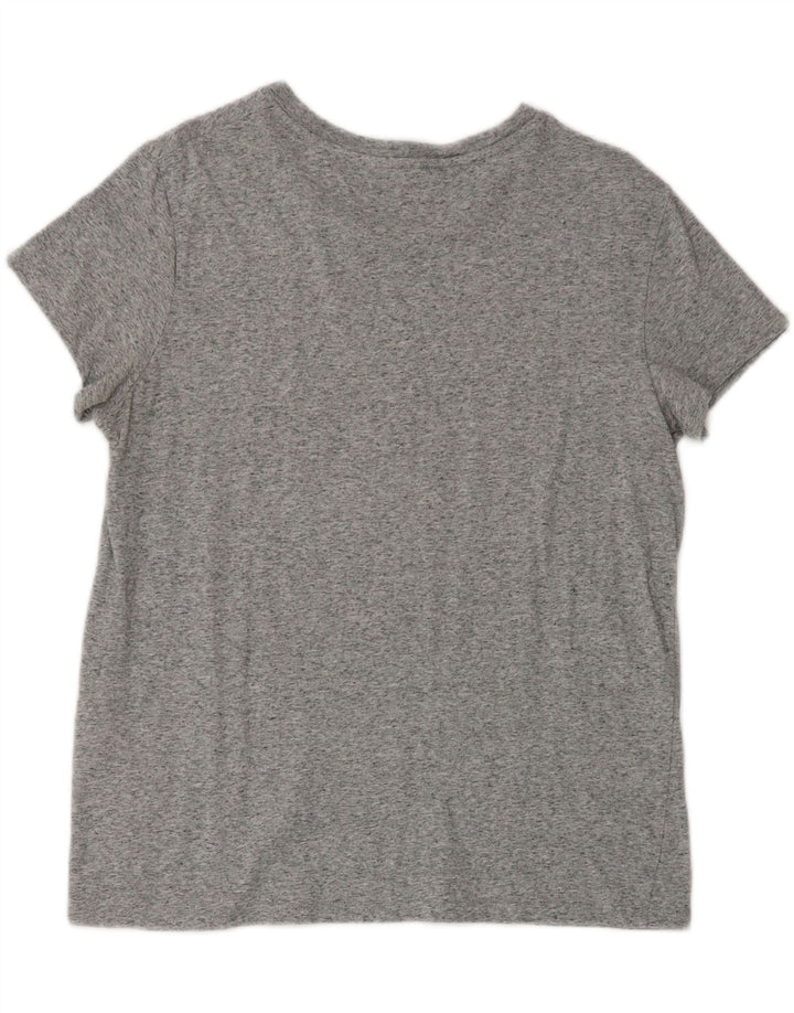 LEVI'S Womens Graphic T-Shirt Top UK 12 Medium Grey Flecked Cotton Vintage Levi's and Second-Hand Levi's from Messina Hembry 