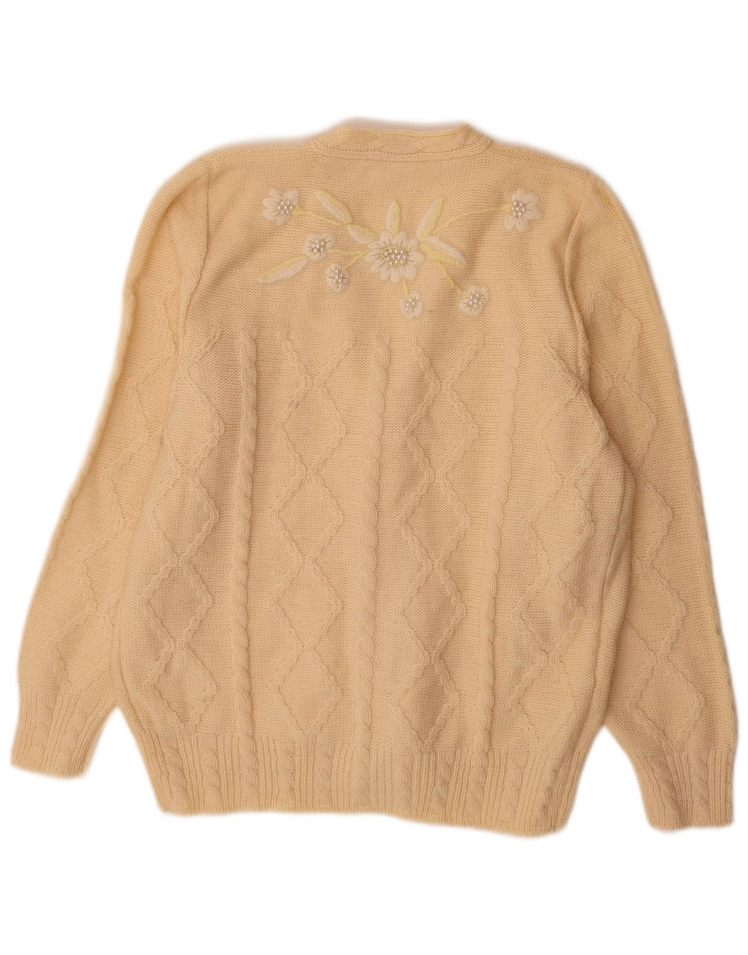 Florence Womens Cardigan Sweater UK 14 Large Yellow