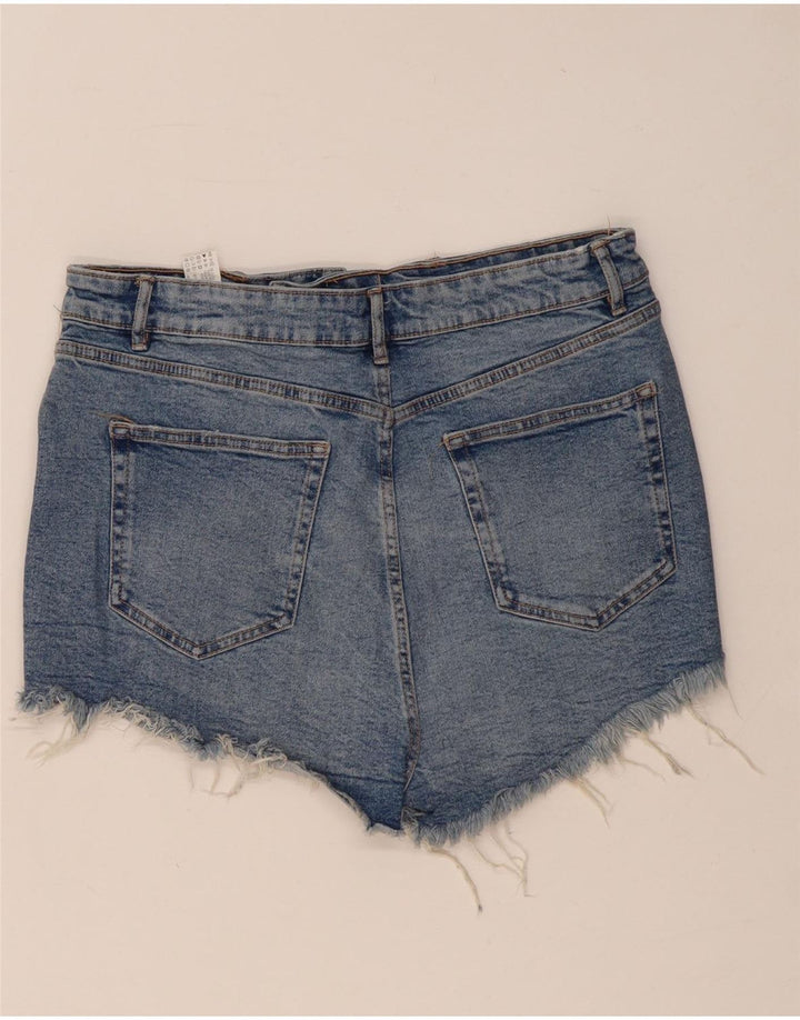 Zara Womens Denim Shorts EU 36 XL W36 Blue Cotton