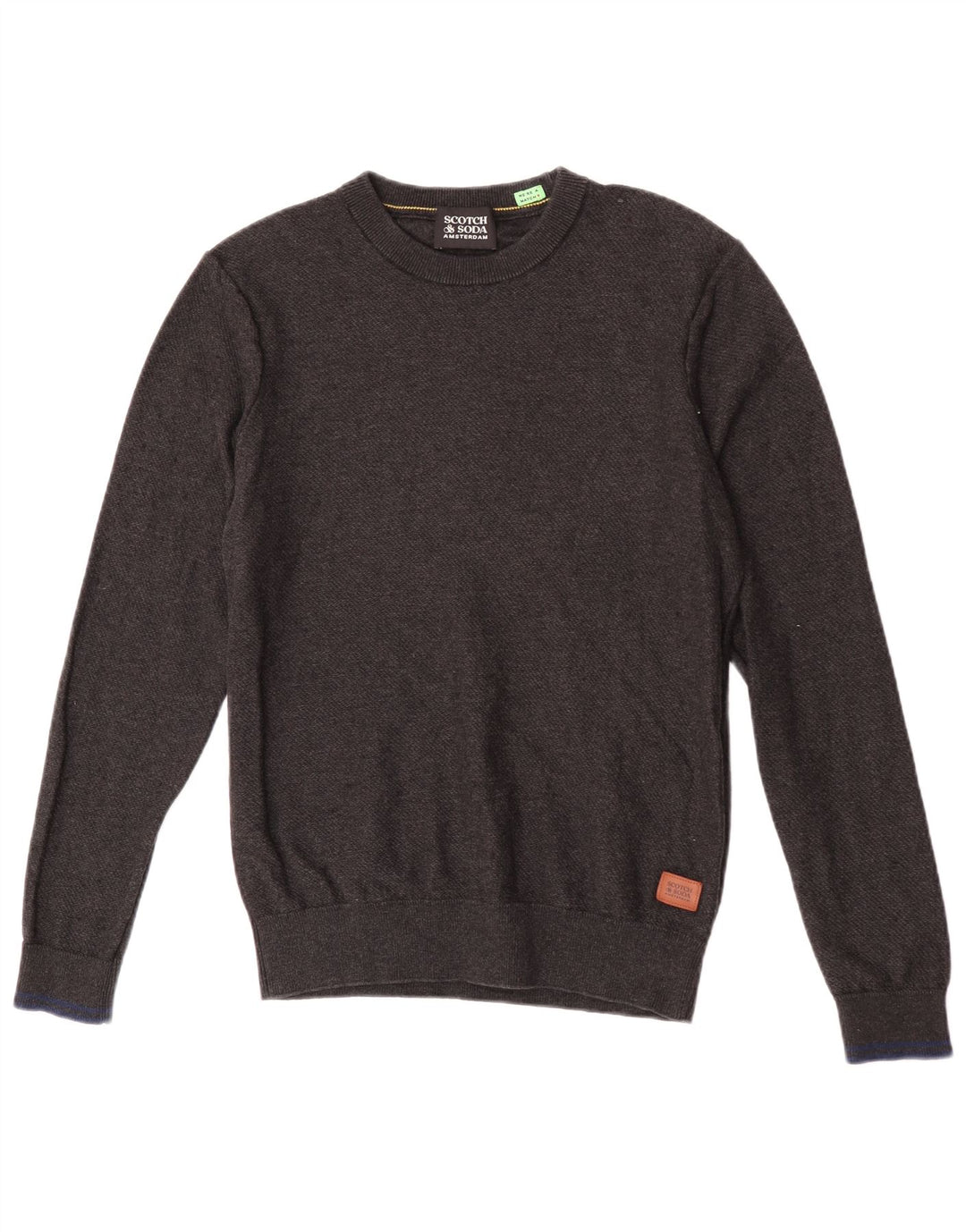 Scotch & Soda Mens Crew Neck Jumper Sweater Medium Grey Cotton