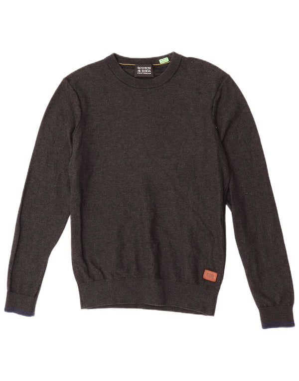 Scotch & Soda Mens Crew Neck Jumper Sweater Medium Grey Cotton
