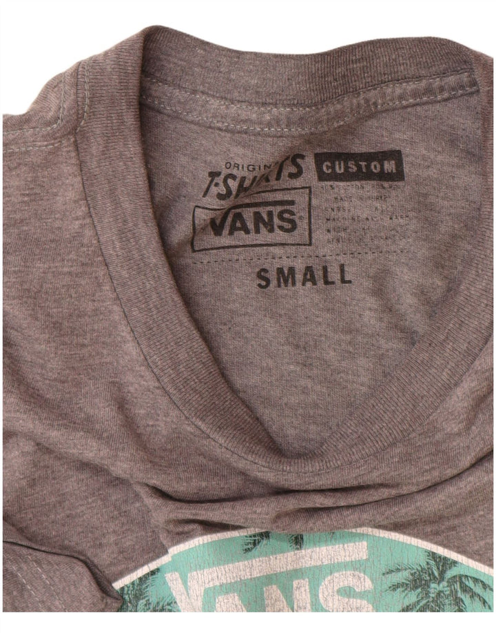 Vans Mens Custom Fit Graphic T-Shirt Top Small Grey
