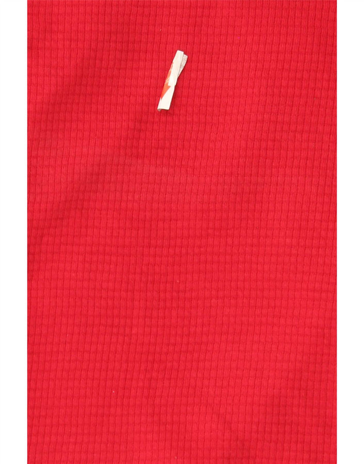 Hollister Mens Regular Graphic Top Long Sleeve Small Red Cotton