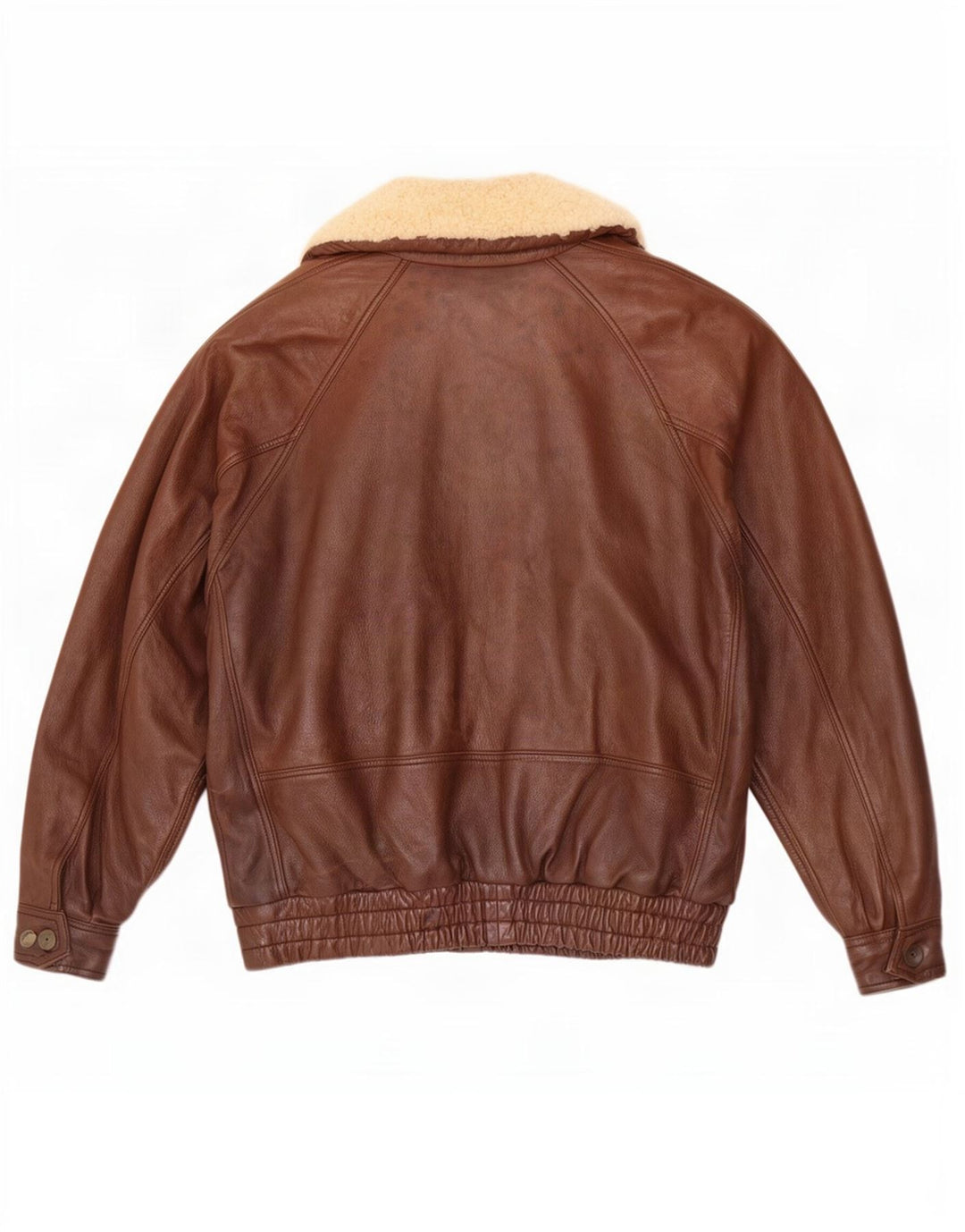 Marcos Mens Leather Jacket UK 42 XL Brown