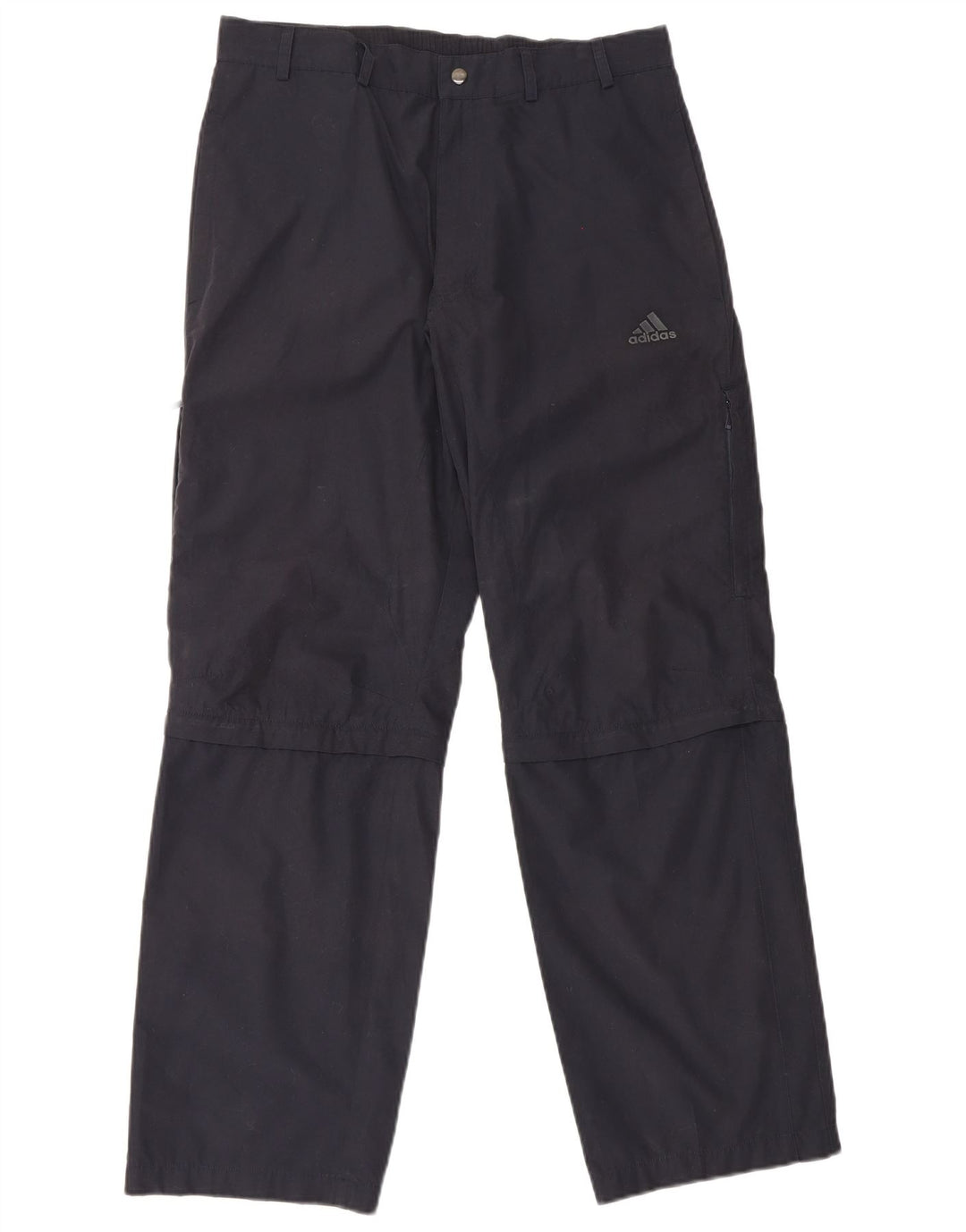 Adidas Mens Straight Cargo Trousers Medium W32 L31 Navy Blue Polyester