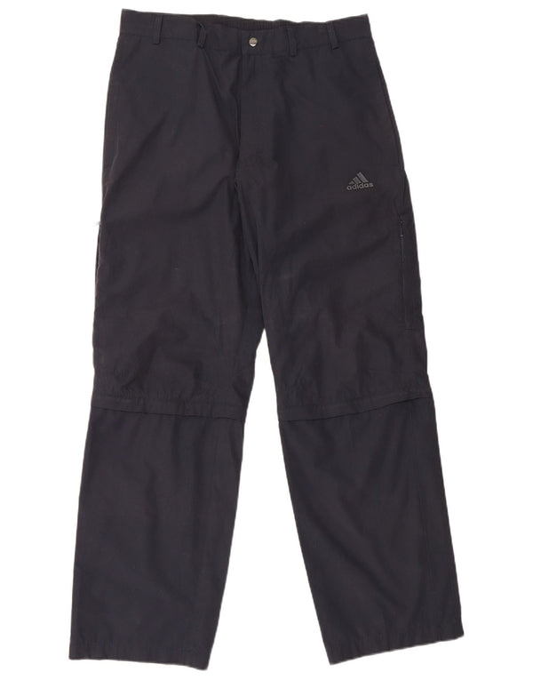 Adidas Mens Straight Cargo Trousers Medium W32 L31 Navy Blue Polyester