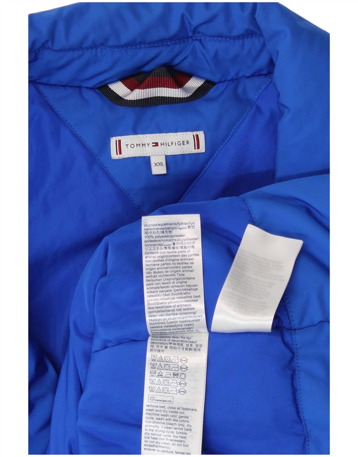 Tommy Hilfiger Womens Padded Jacket UK 20 2XL Blue Polyester