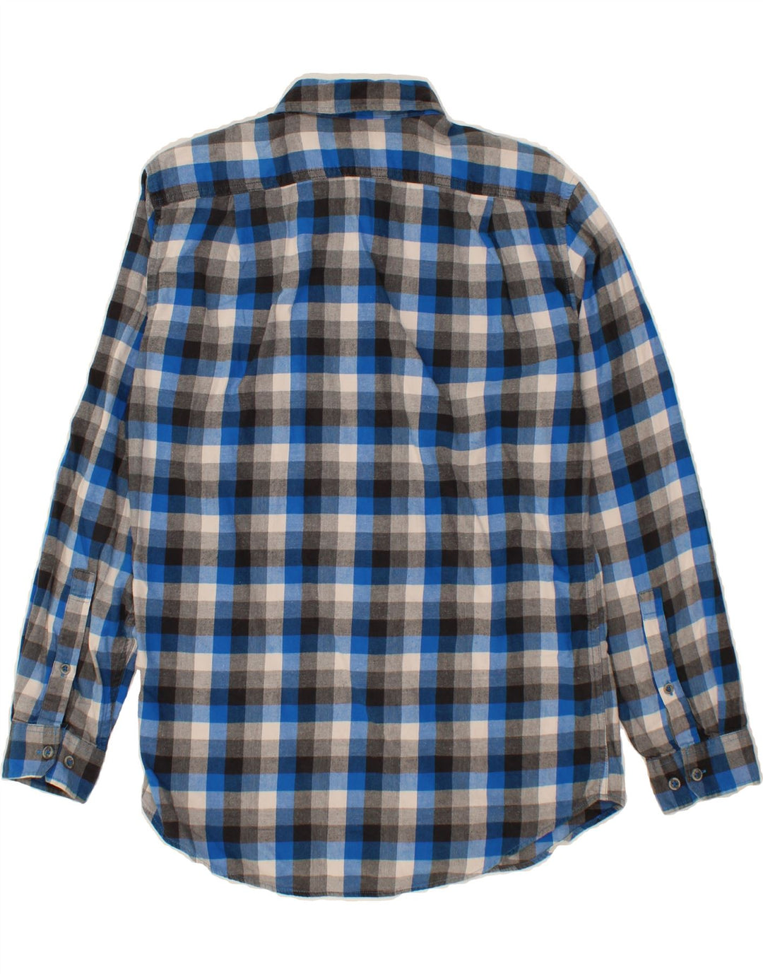 EDDIE BAUER Mens Flannel Shirt Small Blue Check Cotton Vintage Eddie Bauer and Second-Hand Eddie Bauer from Messina Hembry 