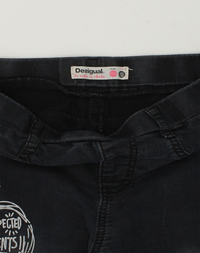 DESIGUAL Girls Jegging Jeans 11-12 Years W26 L26  Black Cotton | Vintage Desigual | Thrift | Second-Hand Desigual | Used Clothing | Messina Hembry 