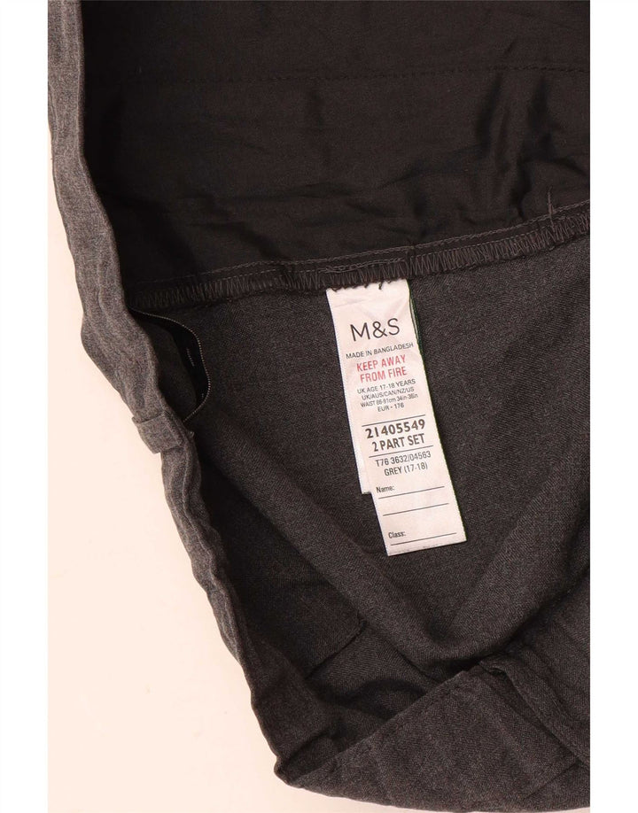 Marks & Spencer Boys Trousers 15-16 Years W36 L29 Grey