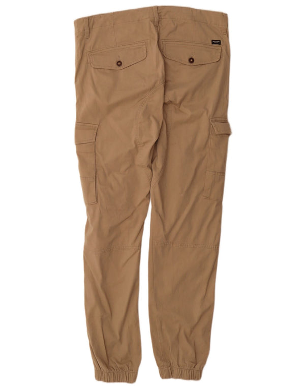 Jack & Jones Mens Joggers Cargo Trousers W33 L34 Beige