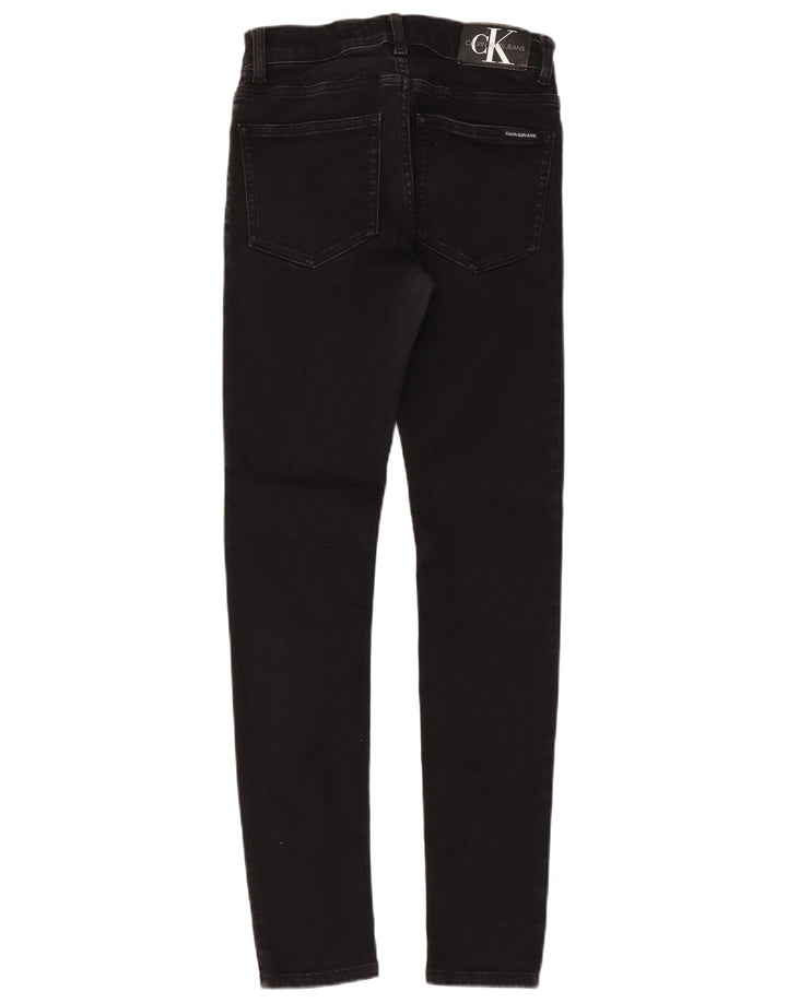 CALVIN KLEIN Boys Skinny Jeans 13-14 Years W26 L29 Black Cotton