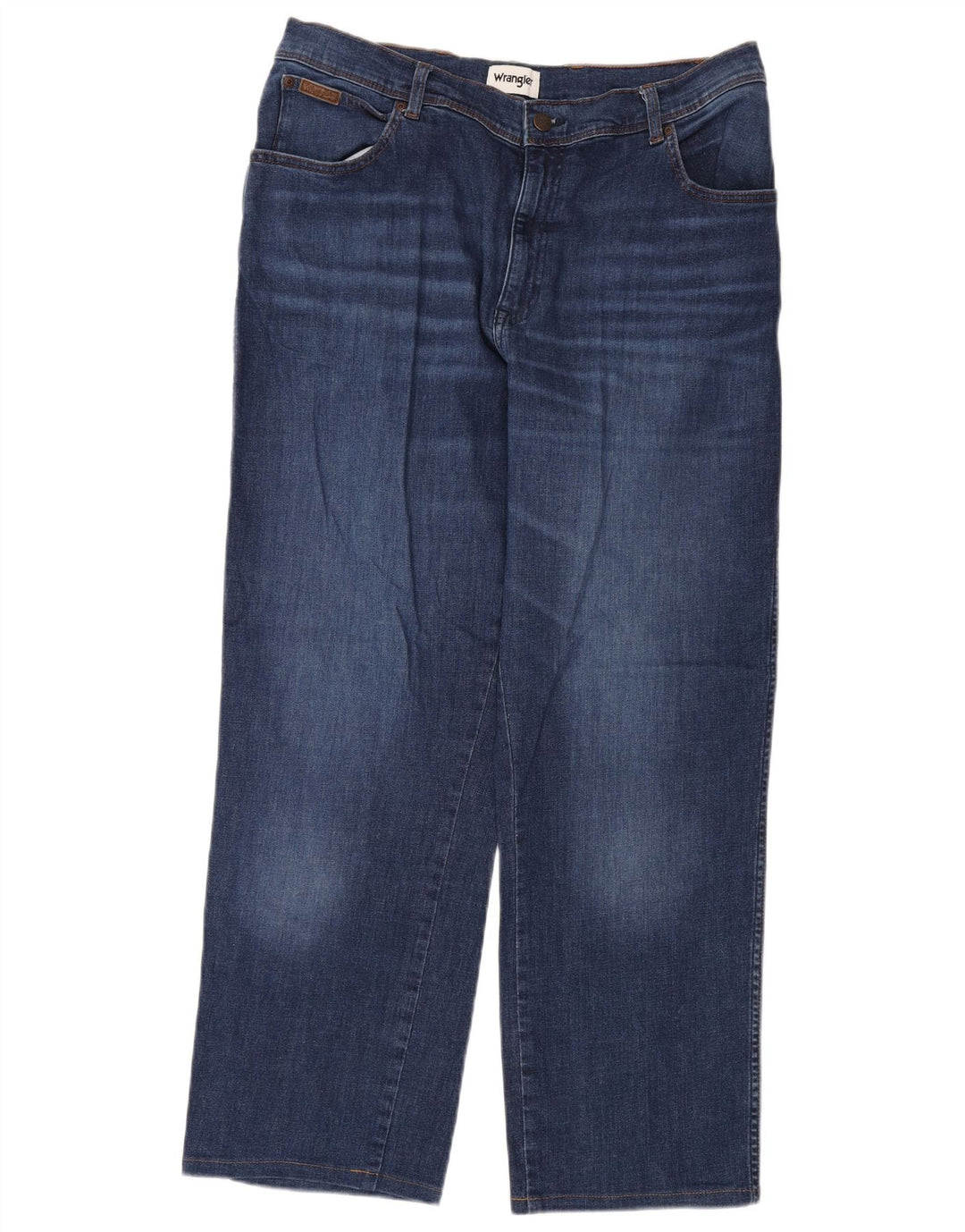 WRANGLER Mens Straight Jeans W42 L30 Blue Cotton