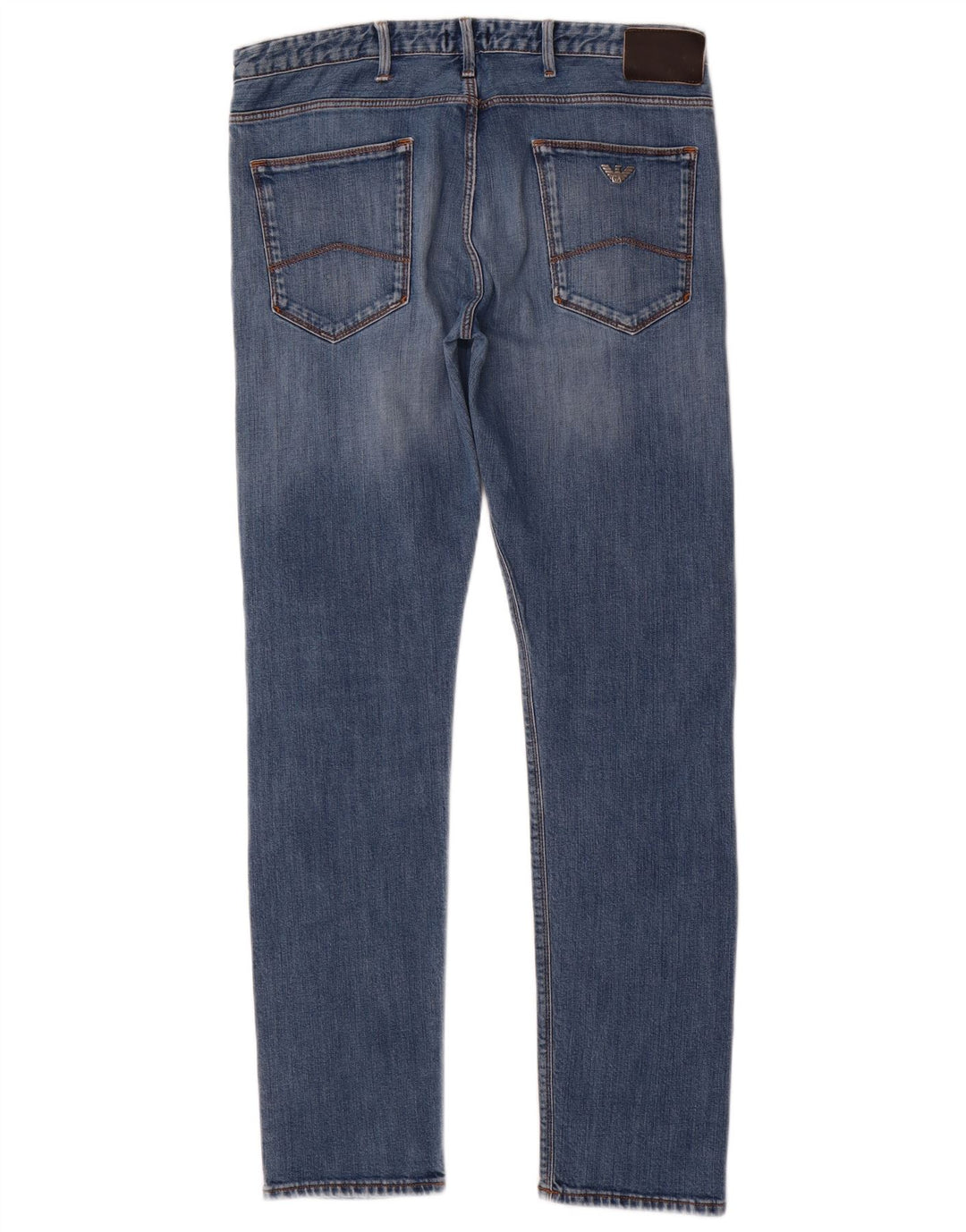 Armani Mens Skinny Jeans W33 L31 Navy Blue Cotton