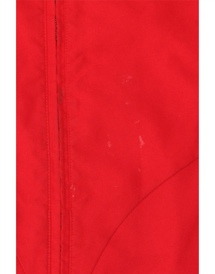 Adidas Mens Tracksuit Top Jacket UK 42/44 Large Red Colourblock Polyester