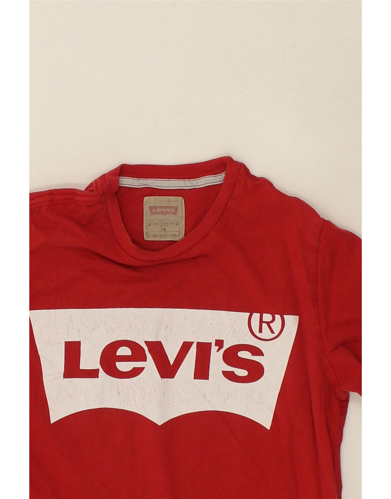 LEVI'S Boys Graphic T-Shirt Top 13-14 Years Red Cotton | Vintage Levi's | Thrift | Second-Hand Levi's | Used Clothing | Messina Hembry 