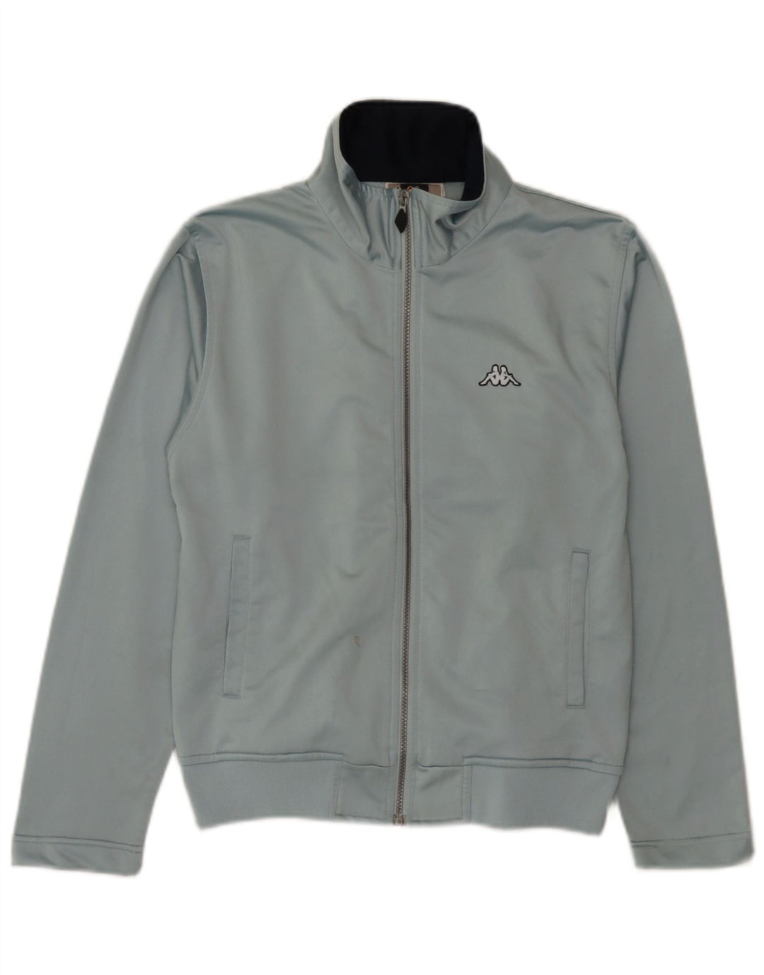Kappa Girls Tracksuit Top Jacket 9-10 Years Large Blue Polyester