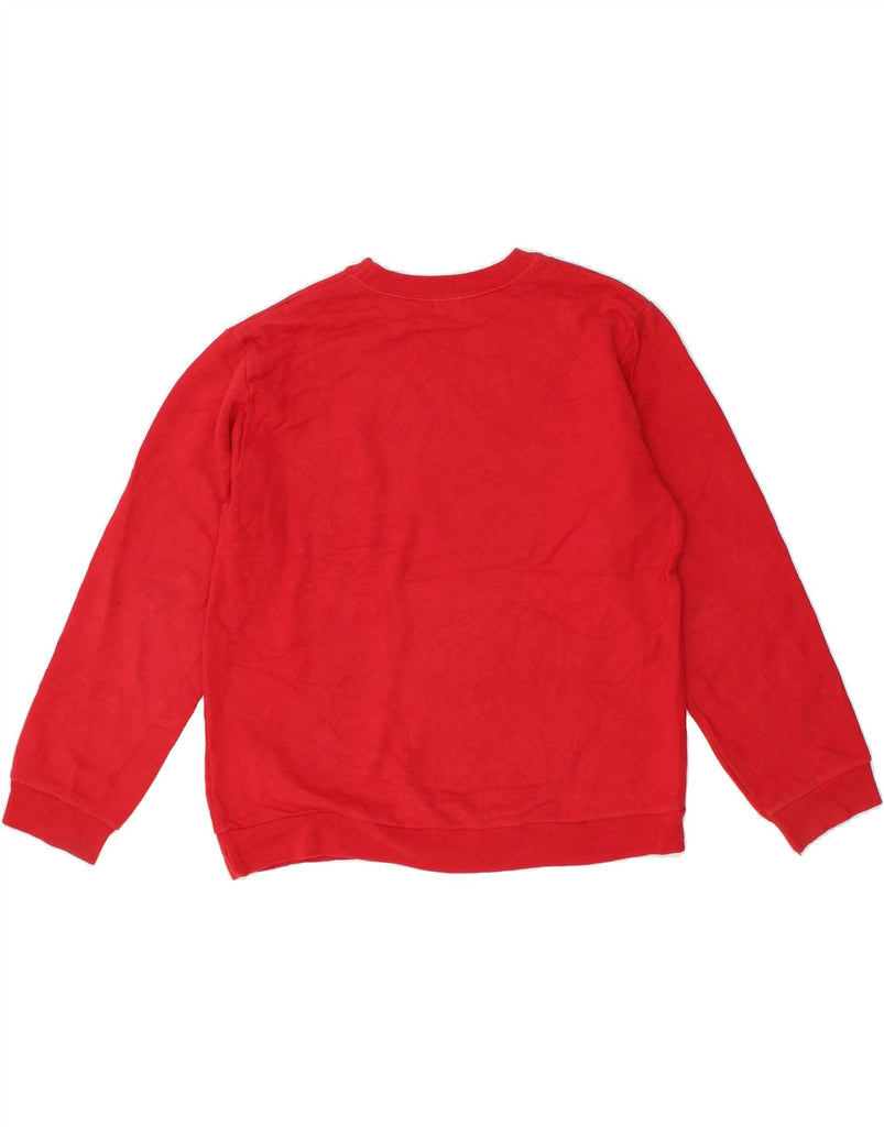 BENETTON Boys Graphic Sweatshirt Jumper 11-12 Years XL Red Cotton | Vintage Benetton | Thrift | Second-Hand Benetton | Used Clothing | Messina Hembry 