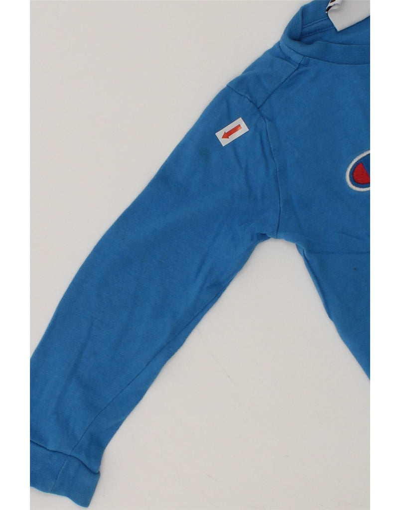 CHAMPION Baby Boys Graphic Top Long Sleeve 12-18 Months Medium Blue Cotton | Vintage Champion | Thrift | Second-Hand Champion | Used Clothing | Messina Hembry 