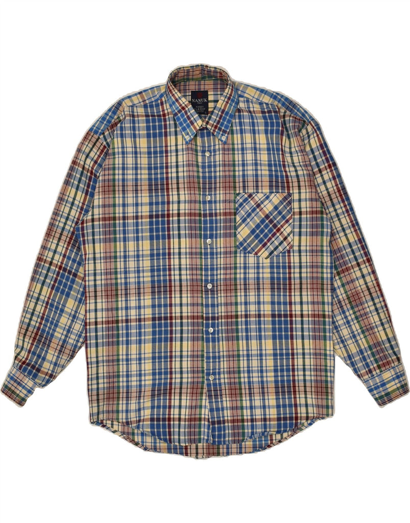 VINTAGE Mens Shirt Large Blue Check | Vintage Vintage | Thrift | Second-Hand Vintage | Used Clothing | Messina Hembry 