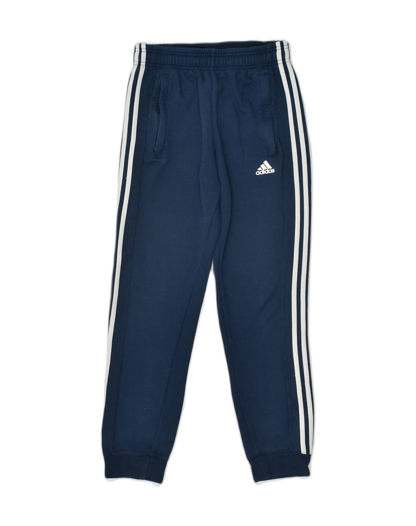 ADIDAS Mens Tracksuit Trousers Small Navy Blue Polyester | Vintage Adidas | Thrift | Second-Hand Adidas | Used Clothing | Messina Hembry 