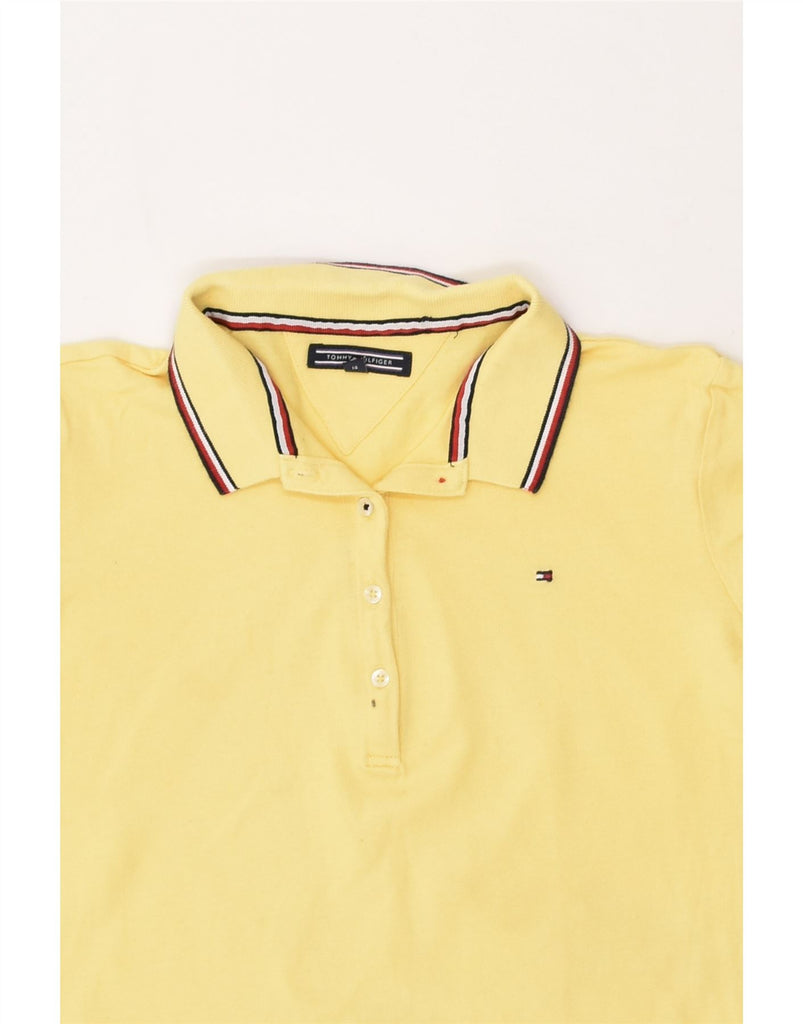 TOMMY HILFIGER Girls Polo Shirt 13-14 Years Yellow | Vintage Tommy Hilfiger | Thrift | Second-Hand Tommy Hilfiger | Used Clothing | Messina Hembry 