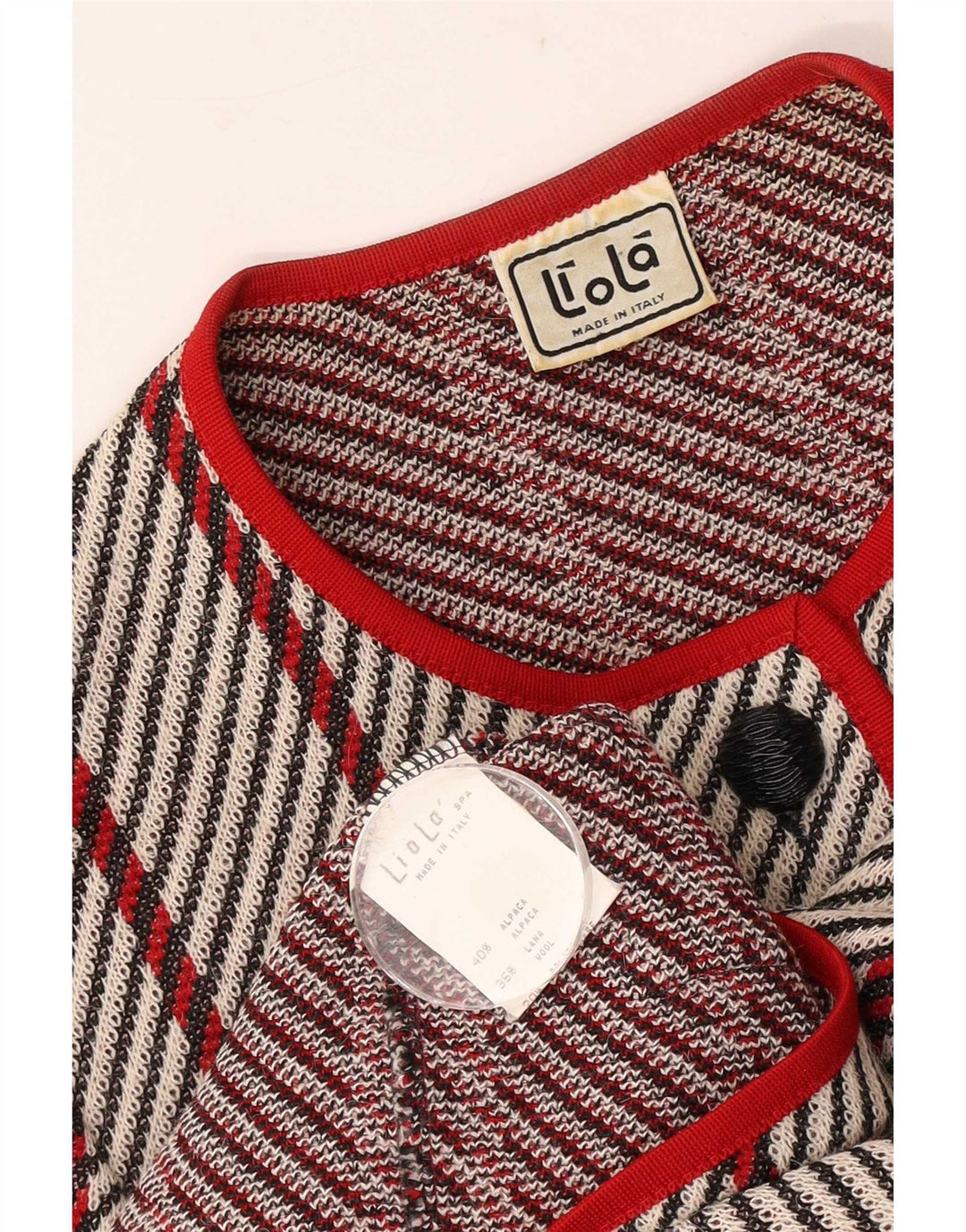Liola Womens Cardigan Sweater UK 14 Medium Multicoloured Striped