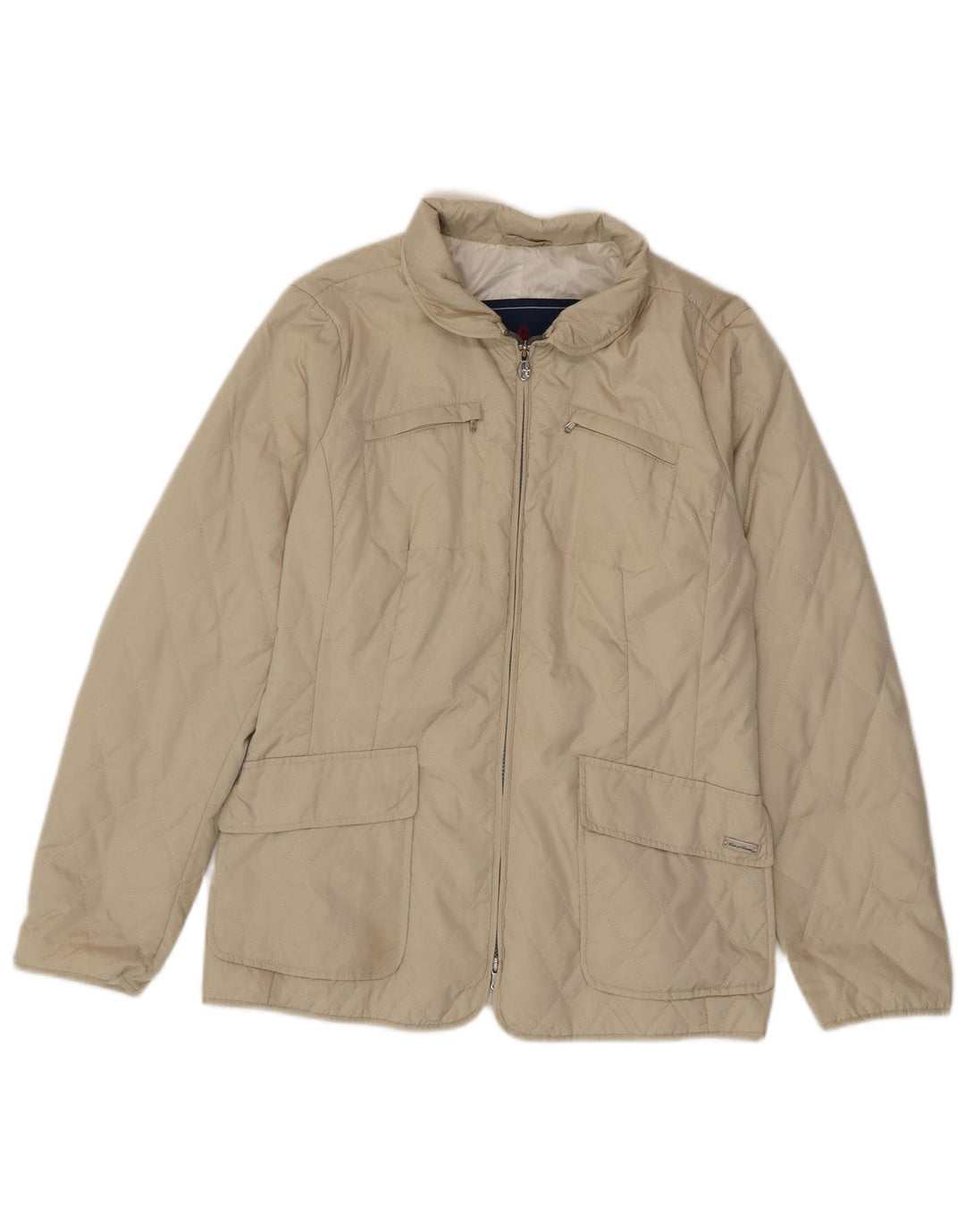 CONTE OF FLORENCE Womens Utility Jacket IT 46 Large Grey Polyester