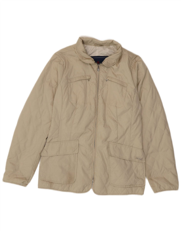 CONTE OF FLORENCE Womens Utility Jacket IT 46 Large Grey Polyester