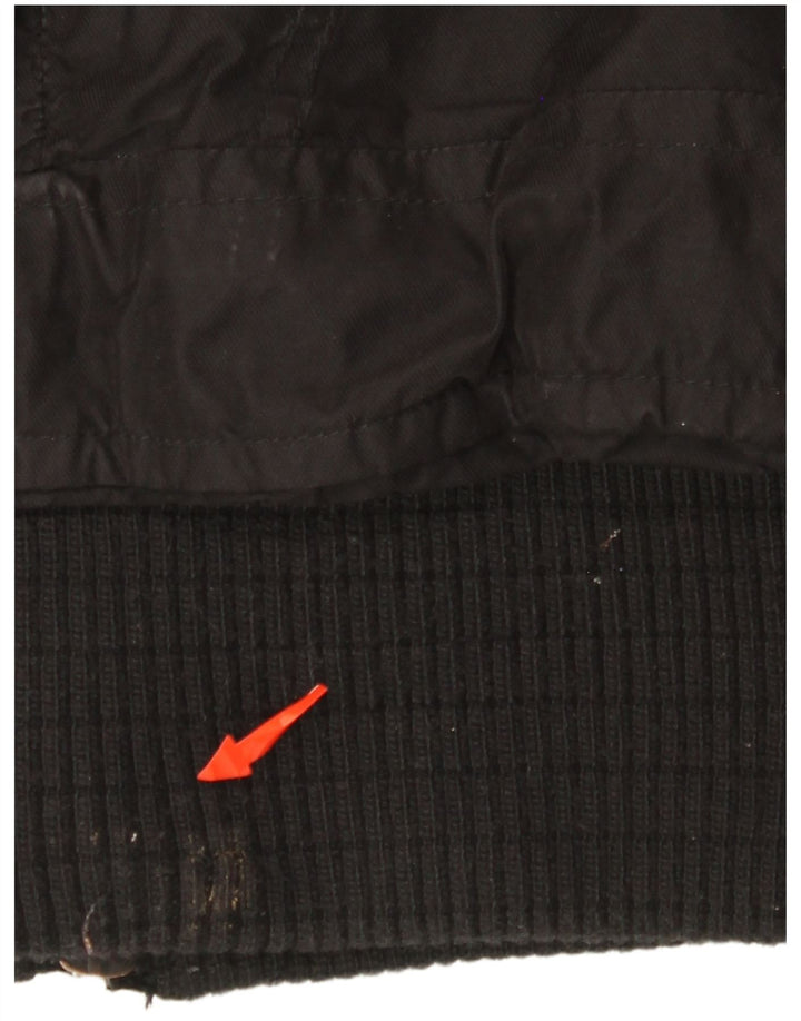 KHUJO Womens Hooded Parka Jacket UK 12 Medium Black Polyester