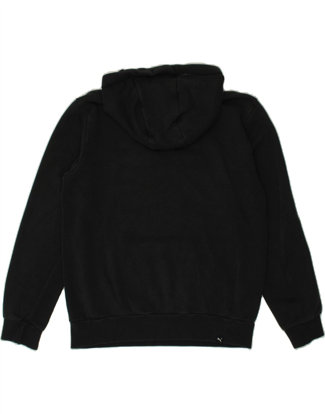 PUMA Mens Graphic Hoodie Jumper Small Black Cotton Vintage Puma and Second-Hand Puma from Messina Hembry 