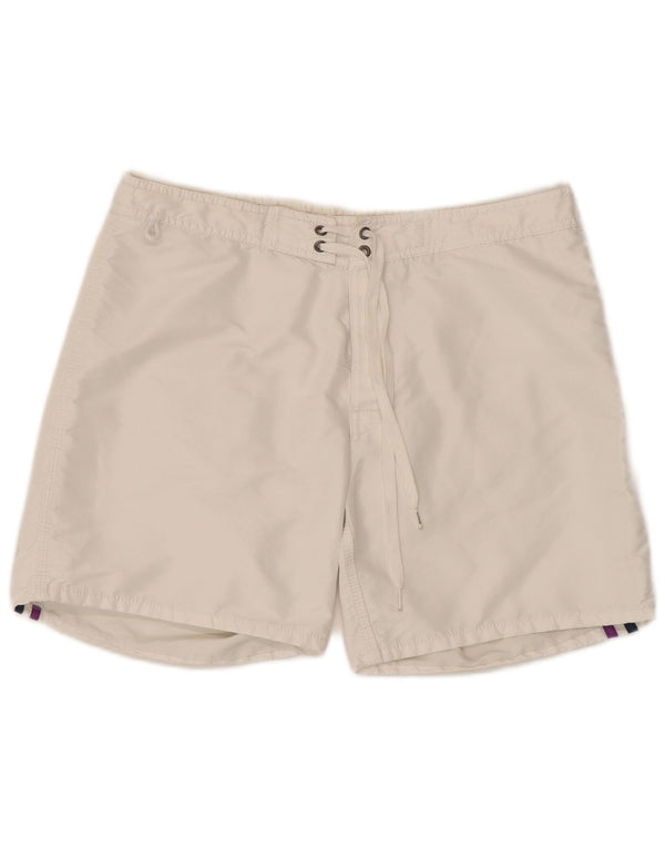 Sundek Mens Swimming Shorts Large  White Polyester